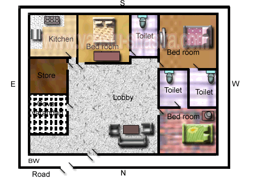 Model Floor Plan for North Direction
