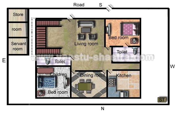 Model Floor Plan for South Direction