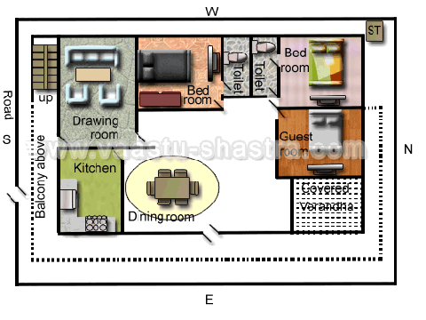 Model Floor Plan for South Direction