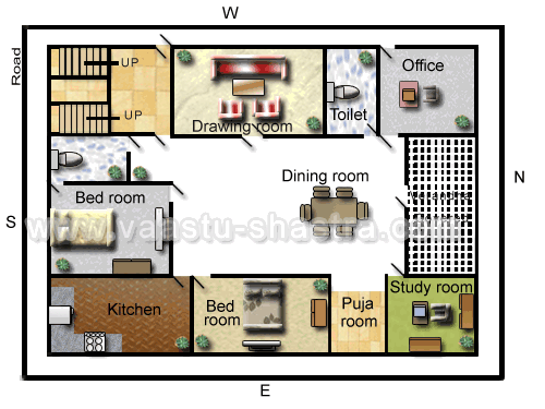 Model Floor Plan for West Direction